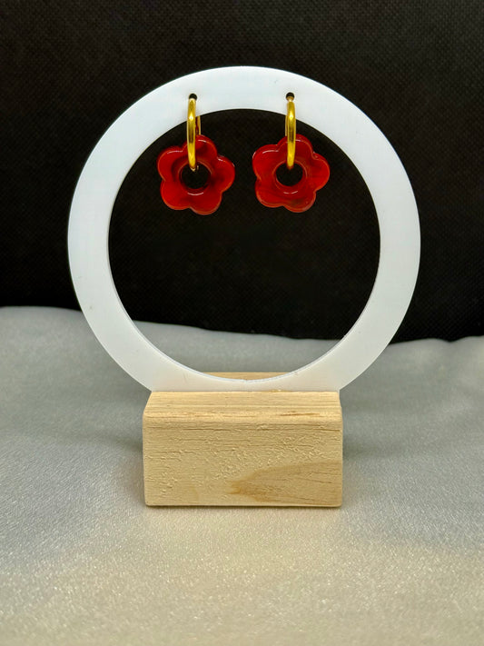 Boucles Poppy Bordeau